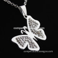 High-grade stainless steel full rhinestone Butterfly Necklace